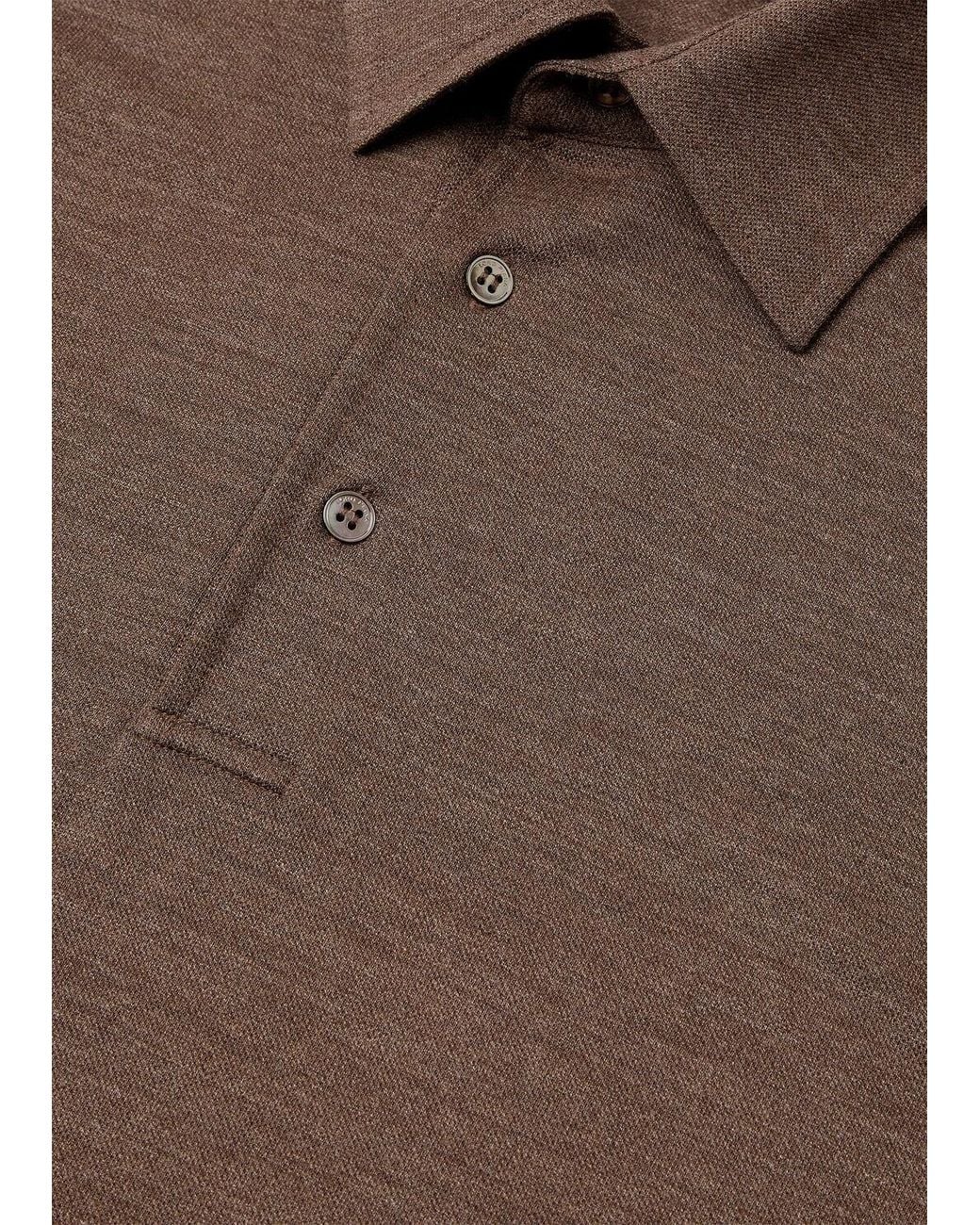 Loro Piana Brown Colmegna Polo Shirt for men