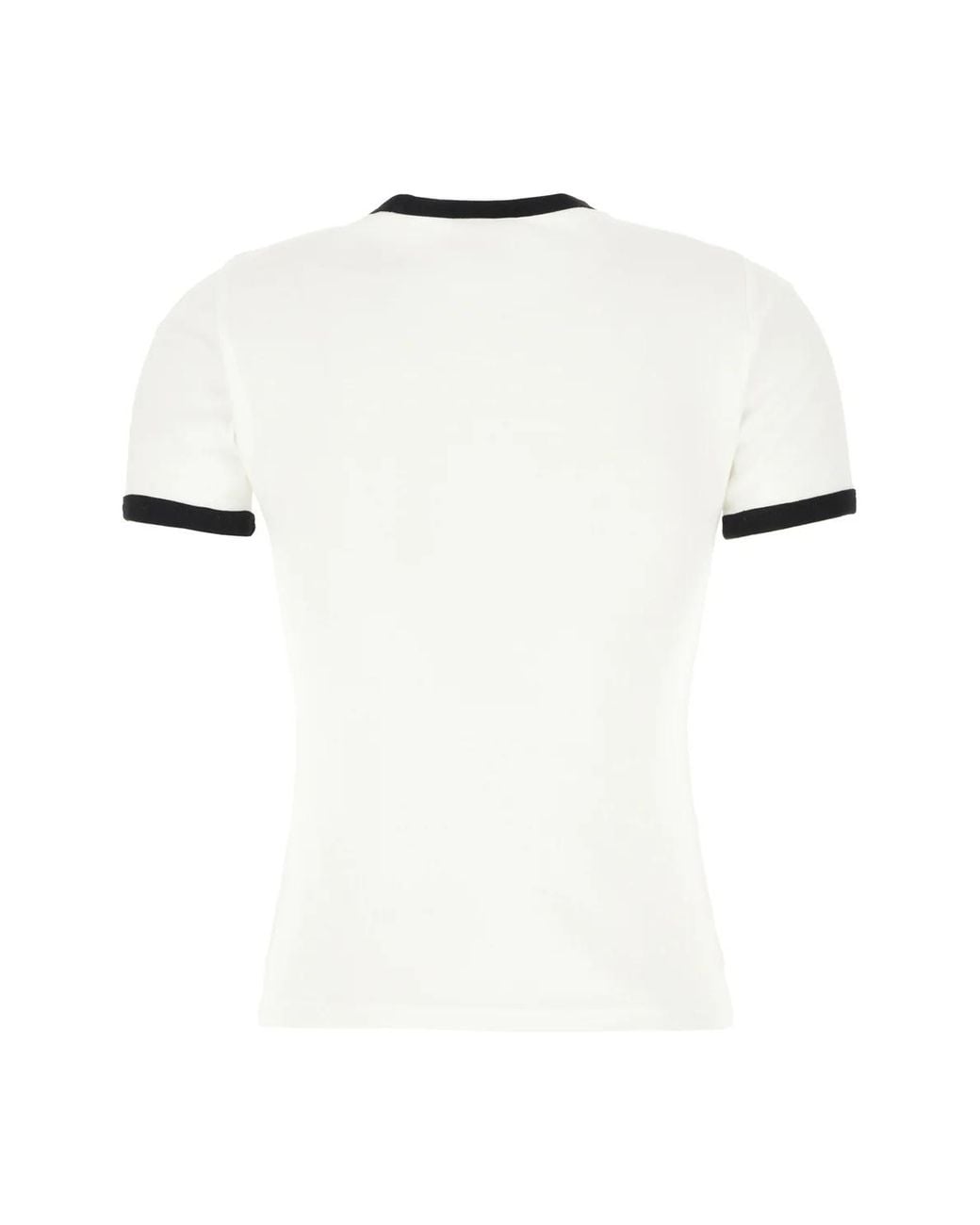 Courreges White Contrasting-Color T-Shirt