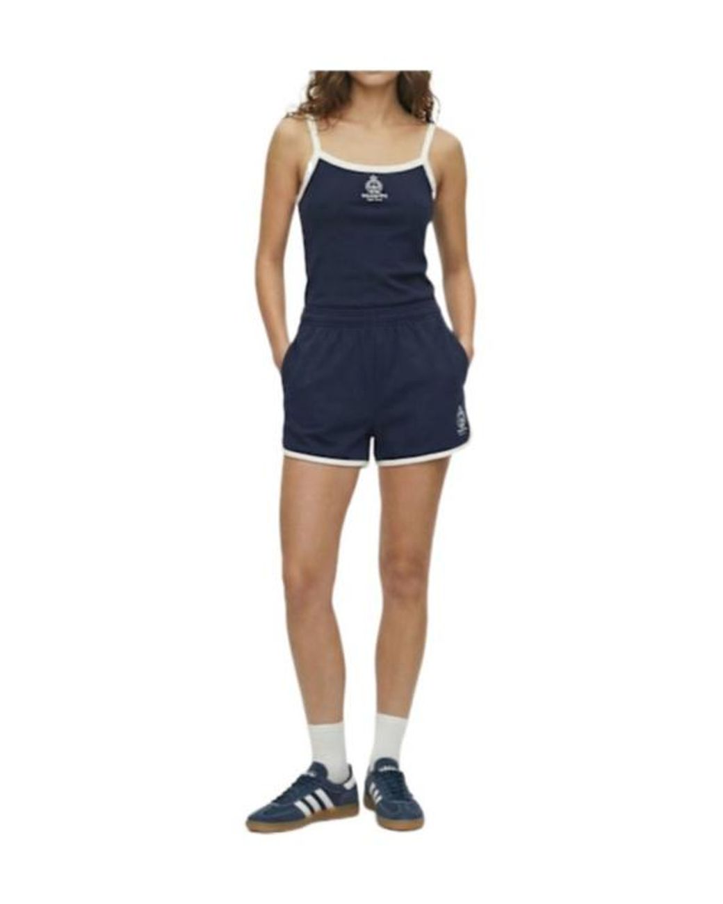 Sporty & Rich Blue Sports Shorts With Elastic Waistband