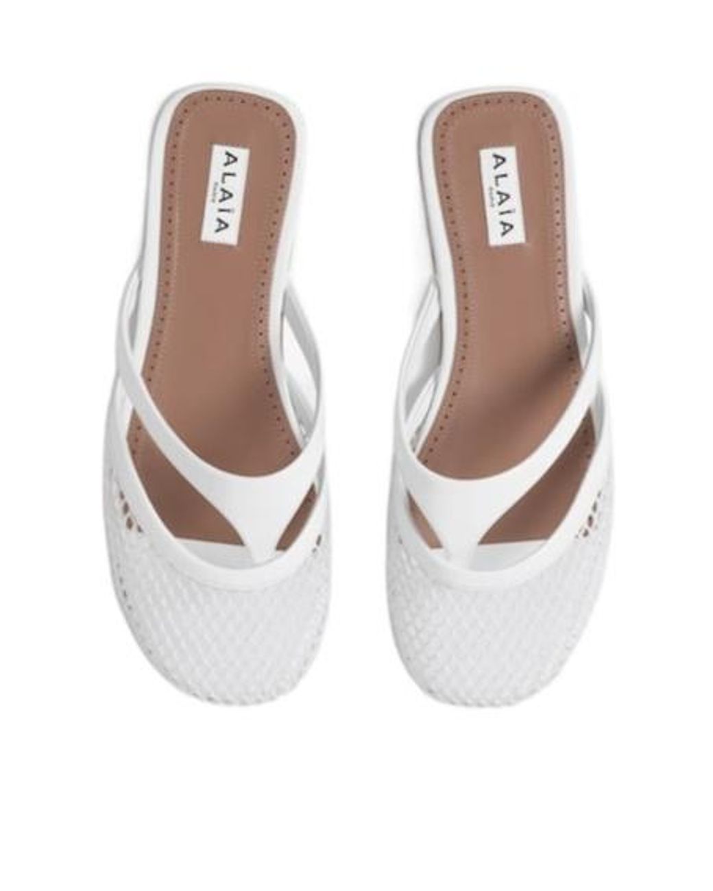 Alaïa White Alaïa Infradito Flat Mules