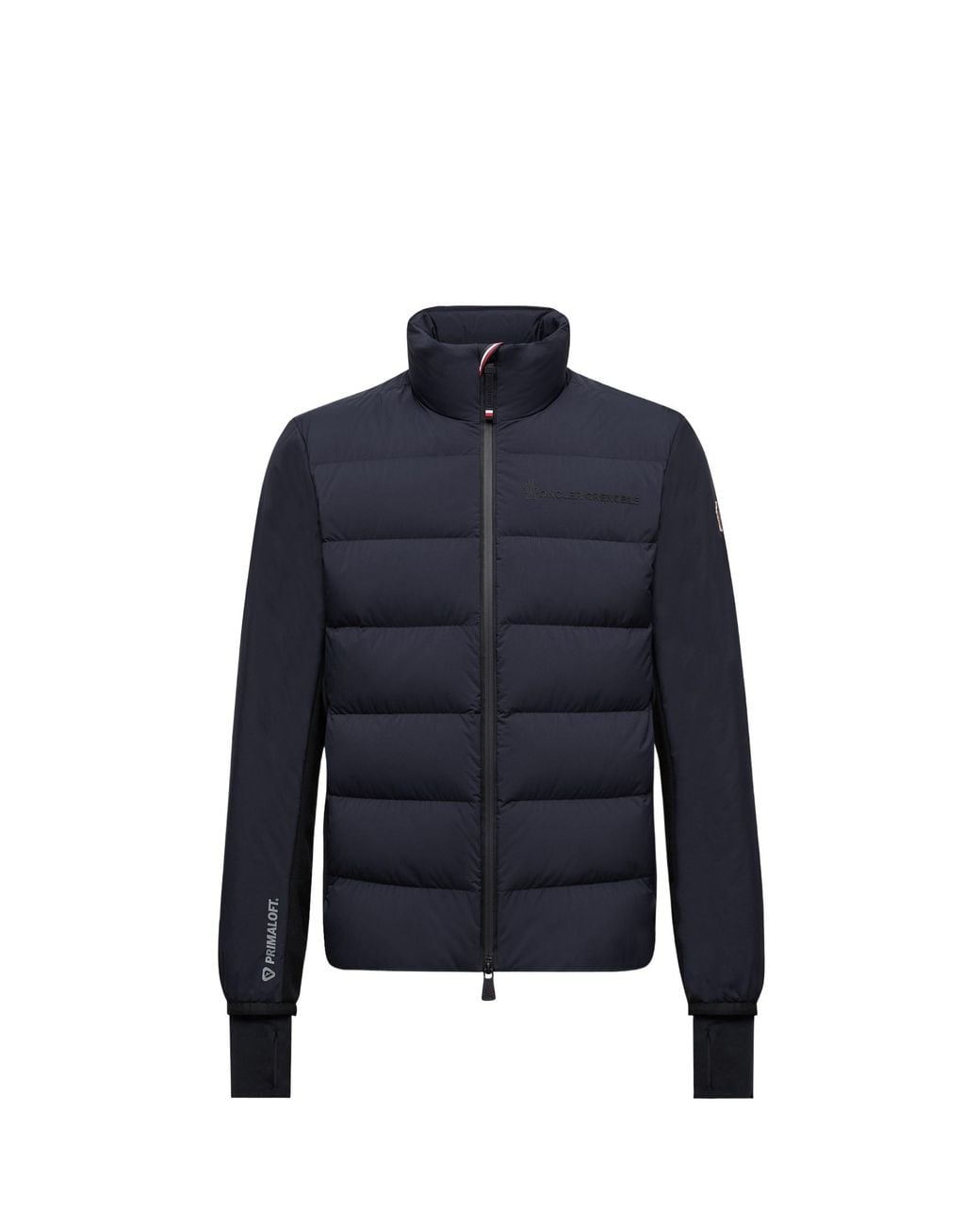 Moncler Blue Grenoble Araripe Zip-Up High Neck Jacket for men