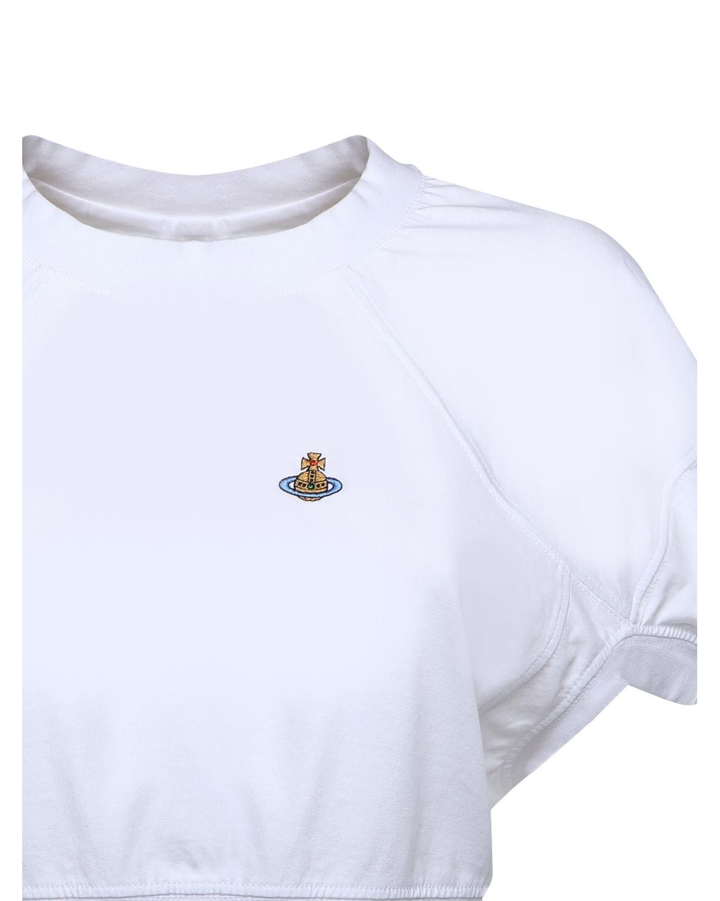Vivienne Westwood Blue Orb-Detail Crop Top