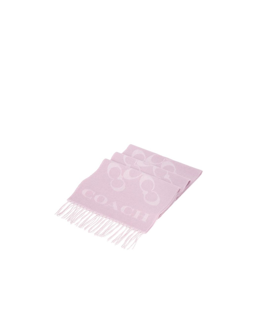 COACH Pink Fringed Scarf
