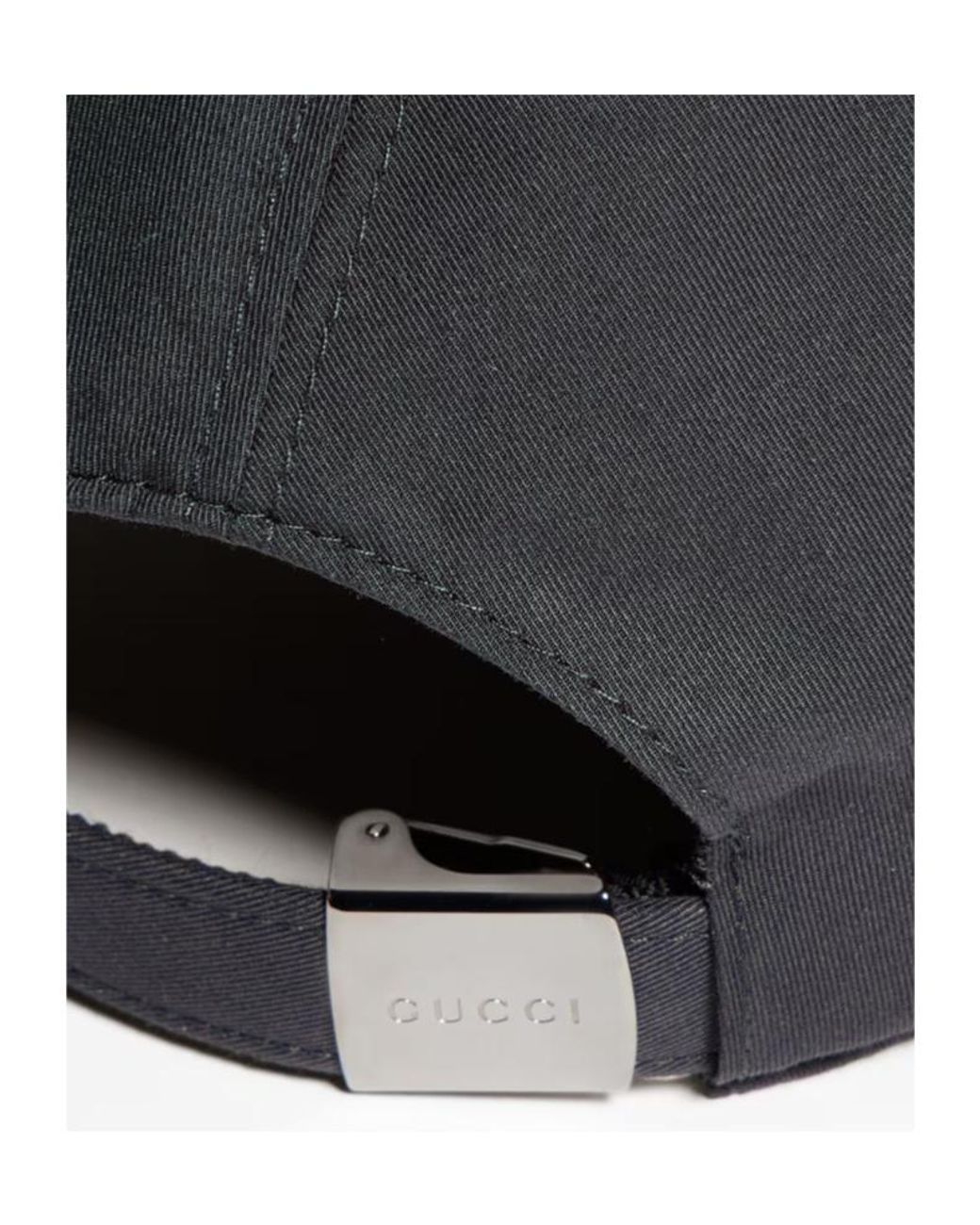 Gucci Blue Cotton Baseball Hat With Embroidery for men