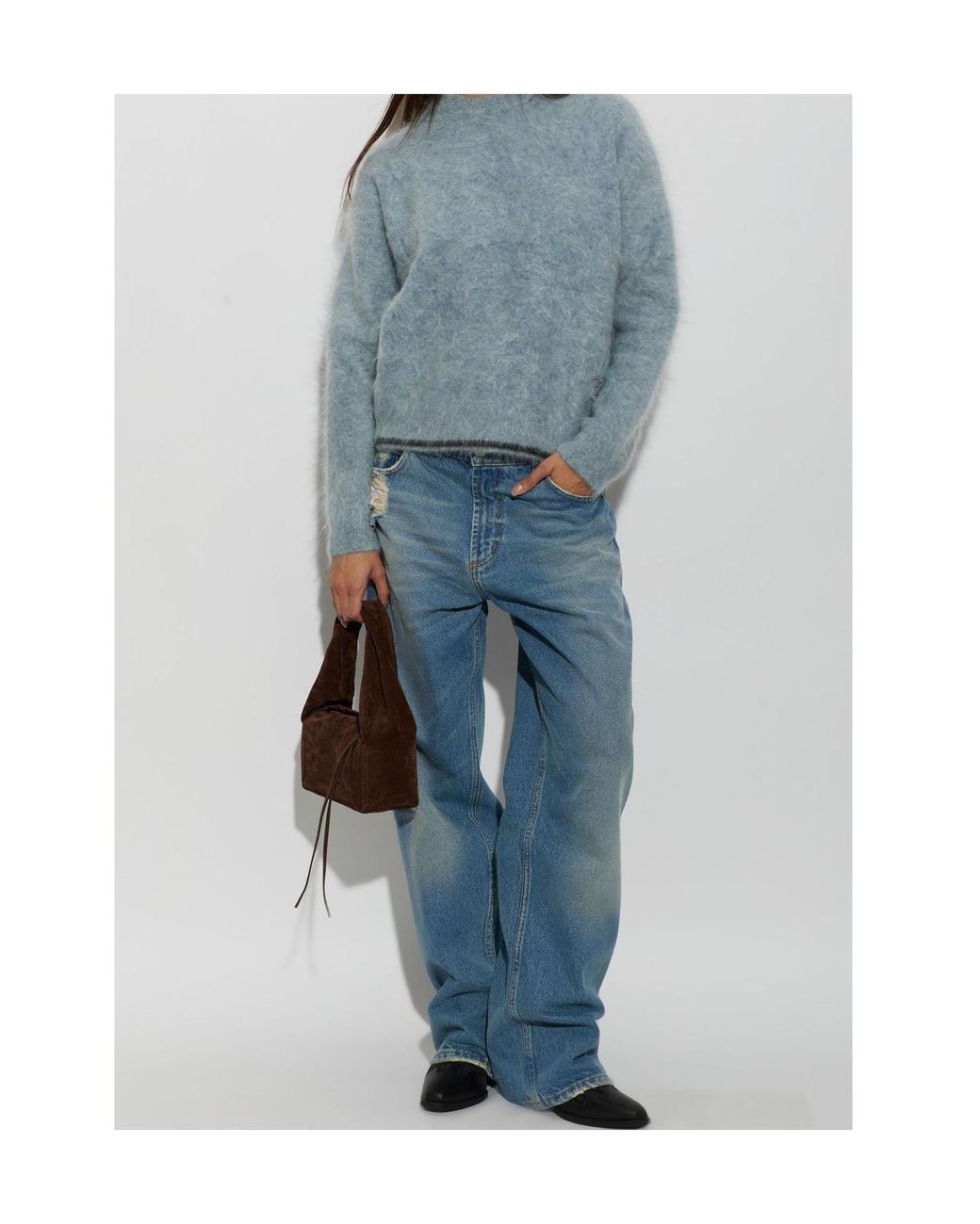 Zadig & Voltaire Blue Markuz Fuzzy Knitted Sweater