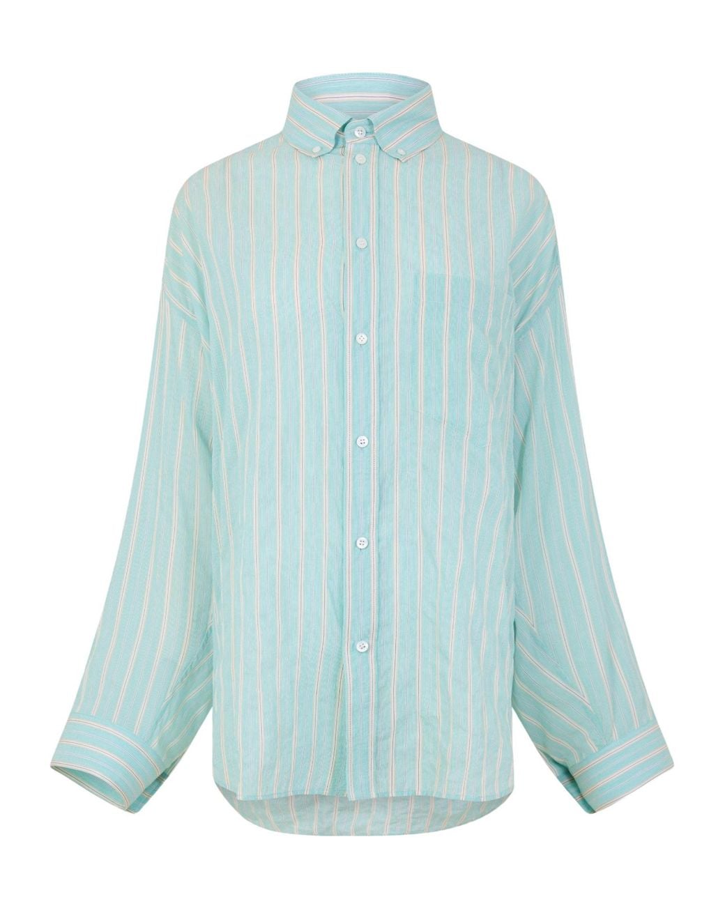 Balenciaga Blue Classic Striped Shirt
