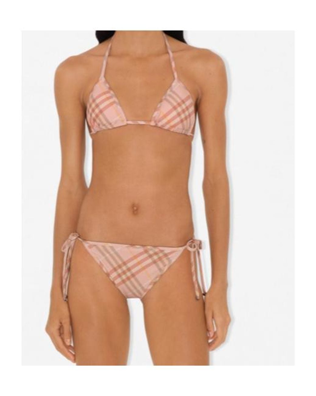 Burberry Pink Check Bikini Top