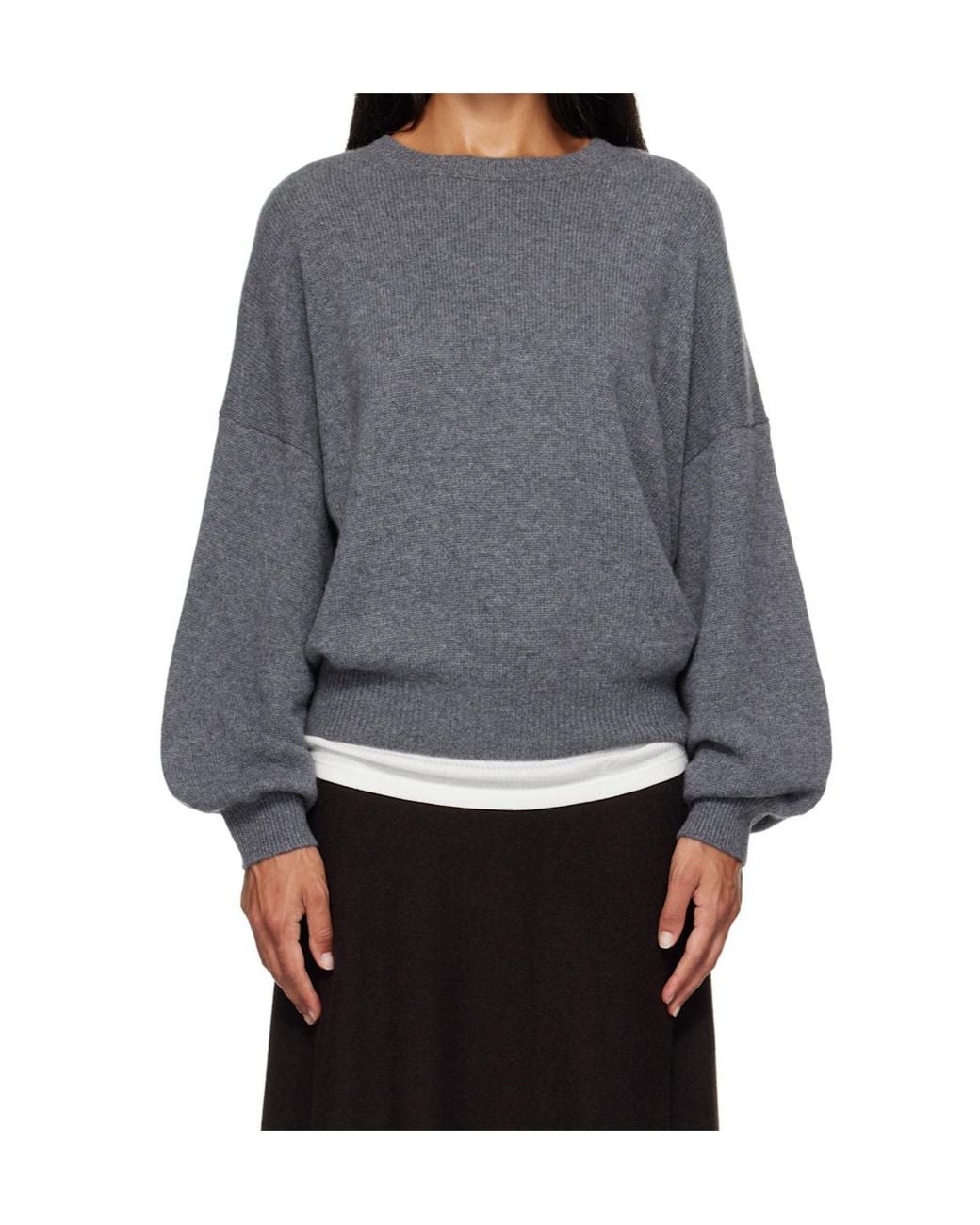 Lisa Yang Gray Veira Relaxed Knitted Sweater