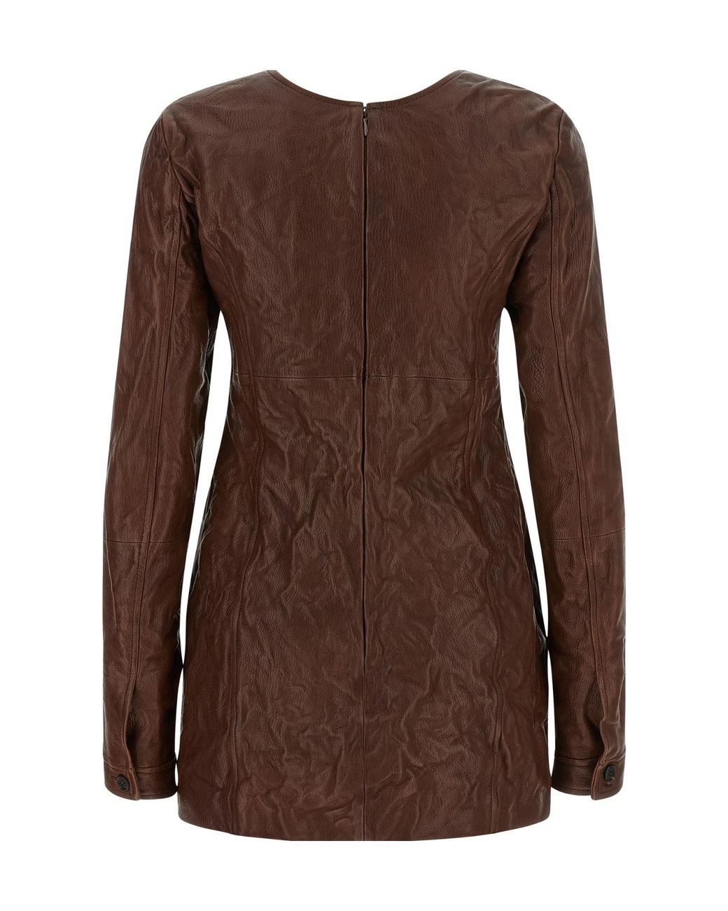 Miu Miu Brown Leather Dress