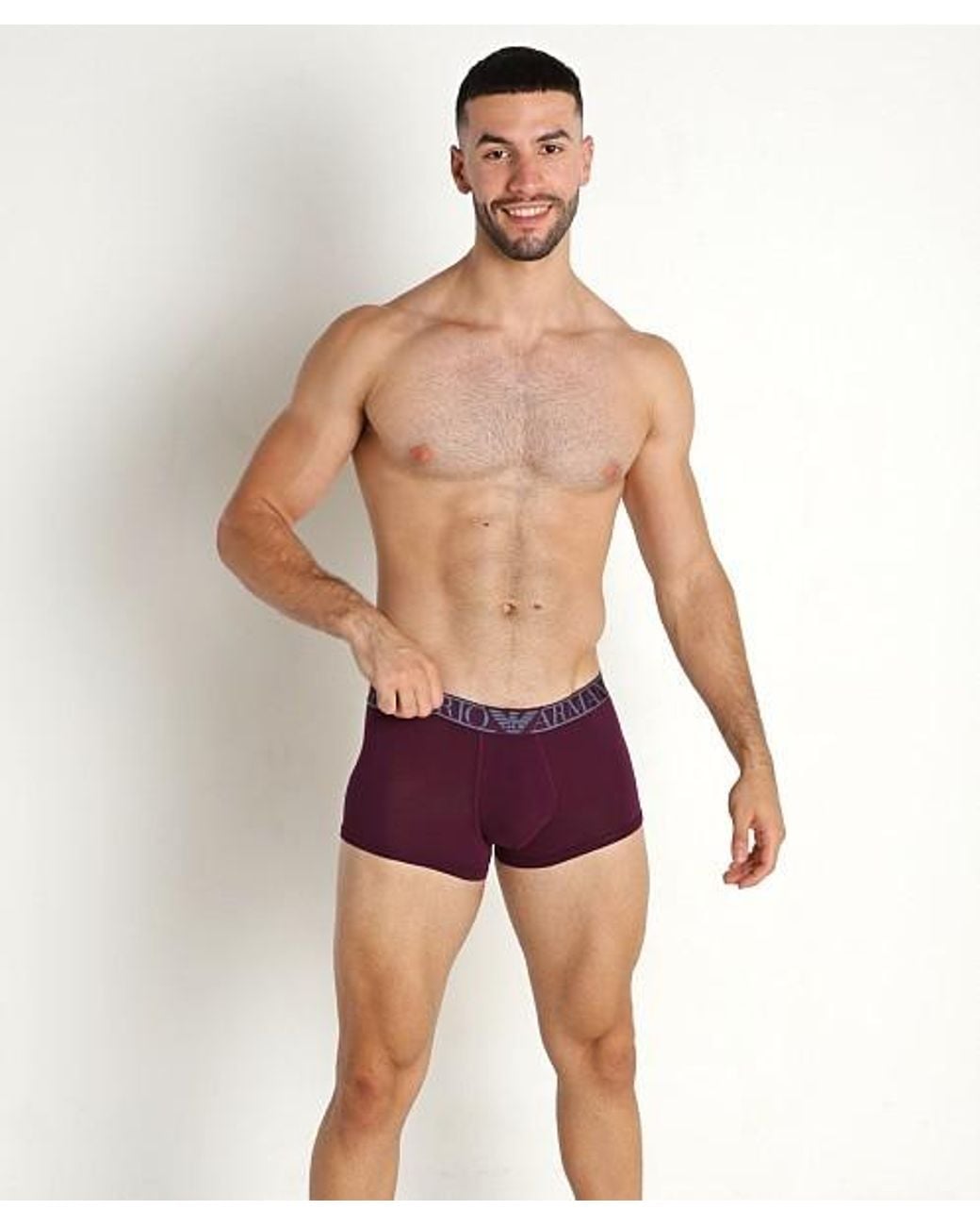 Emporio Armani Purple Elastic Waist Underwear for men