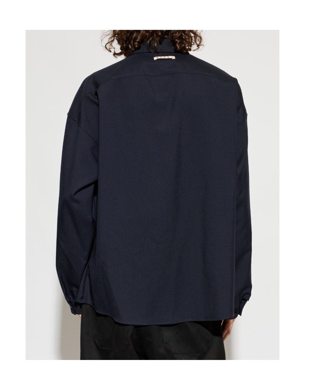 Marni Blue マルニ オーバーサイズ ポケットシャツ for men