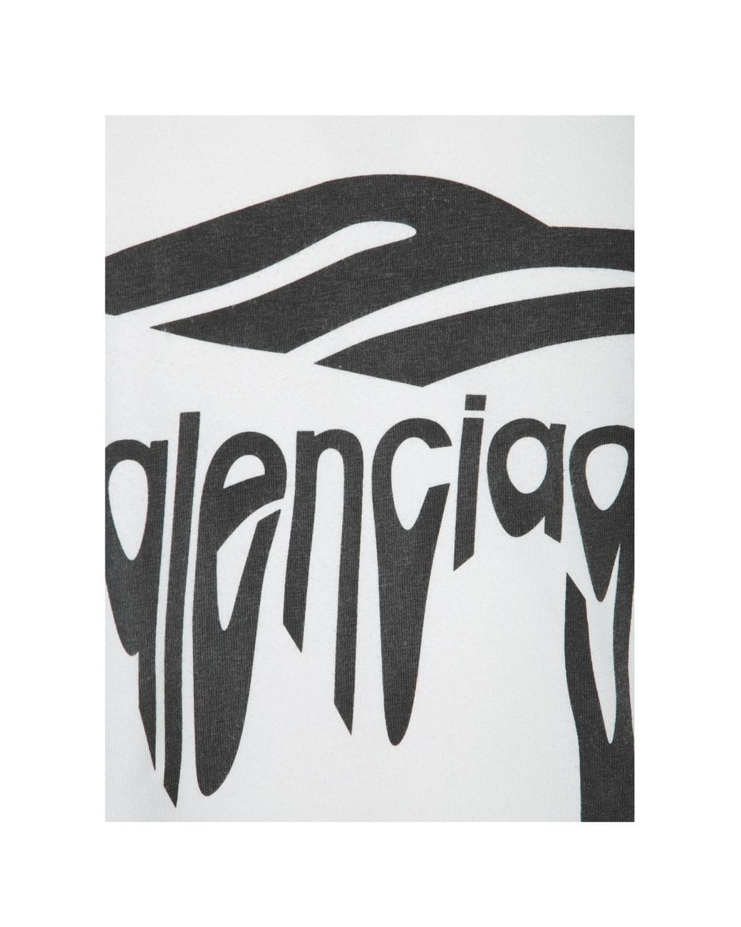 Balenciaga White 3B Liquefied Oversized T-Shirt for men