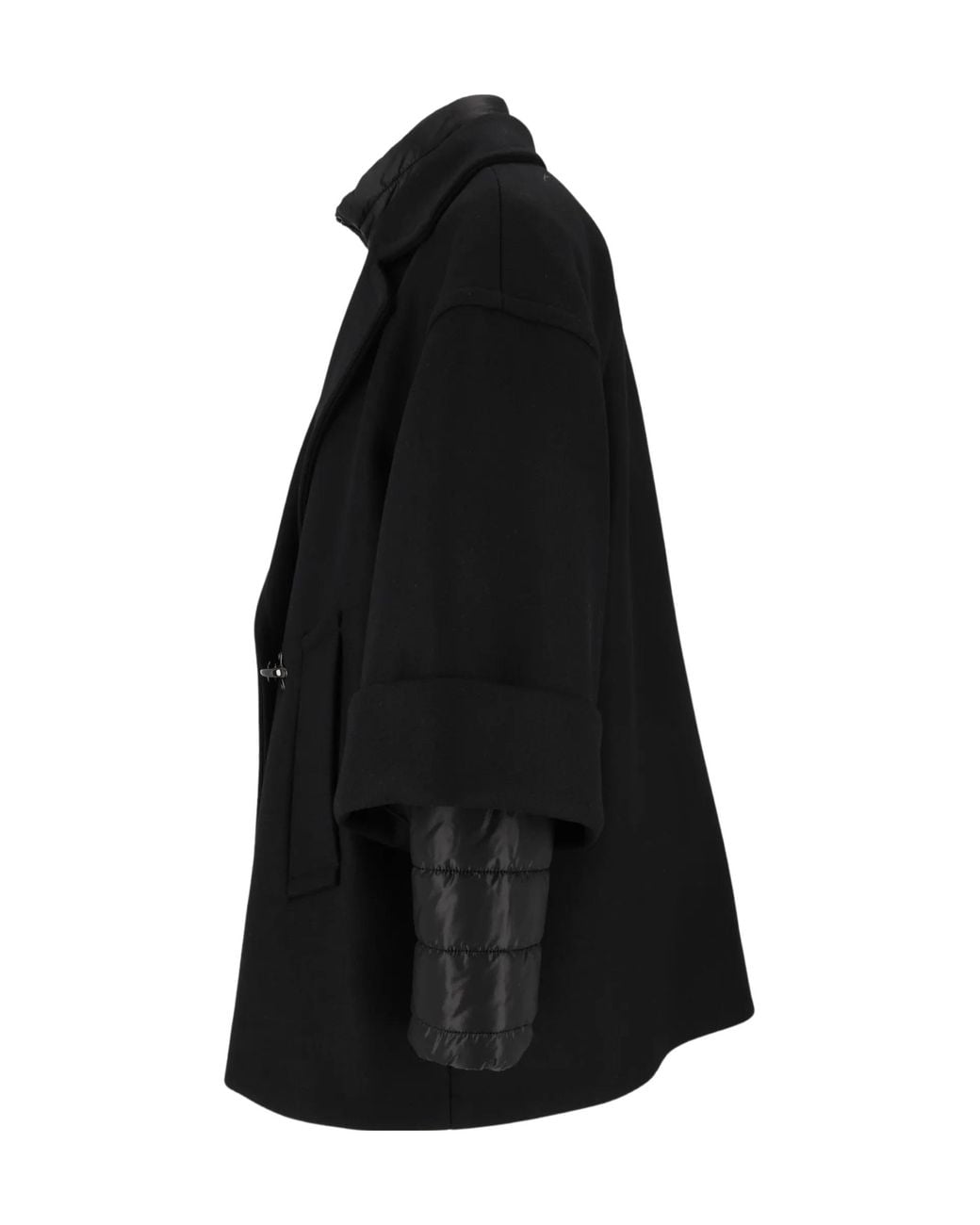Fay Black Cappa Detachable Layered Cape