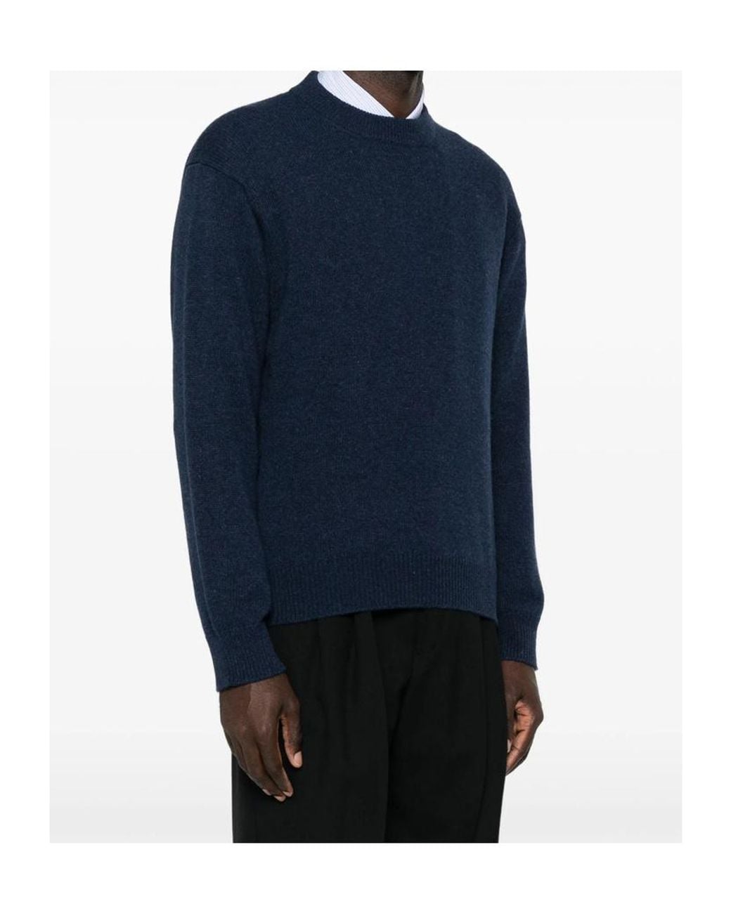 Prada Blue Long-Sleeve Knit Top for men