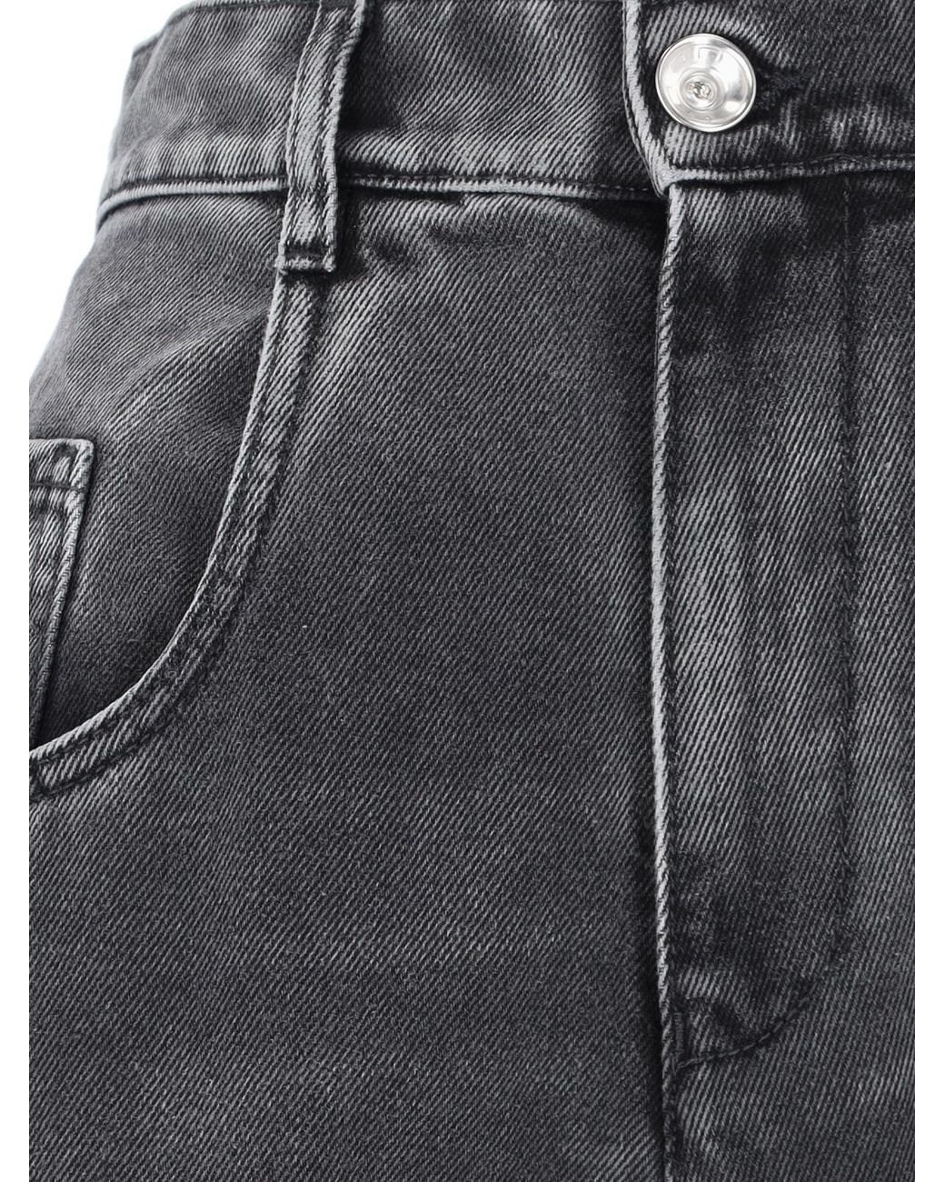 Maison Margiela Gray High Waist Cut-Out Jeans