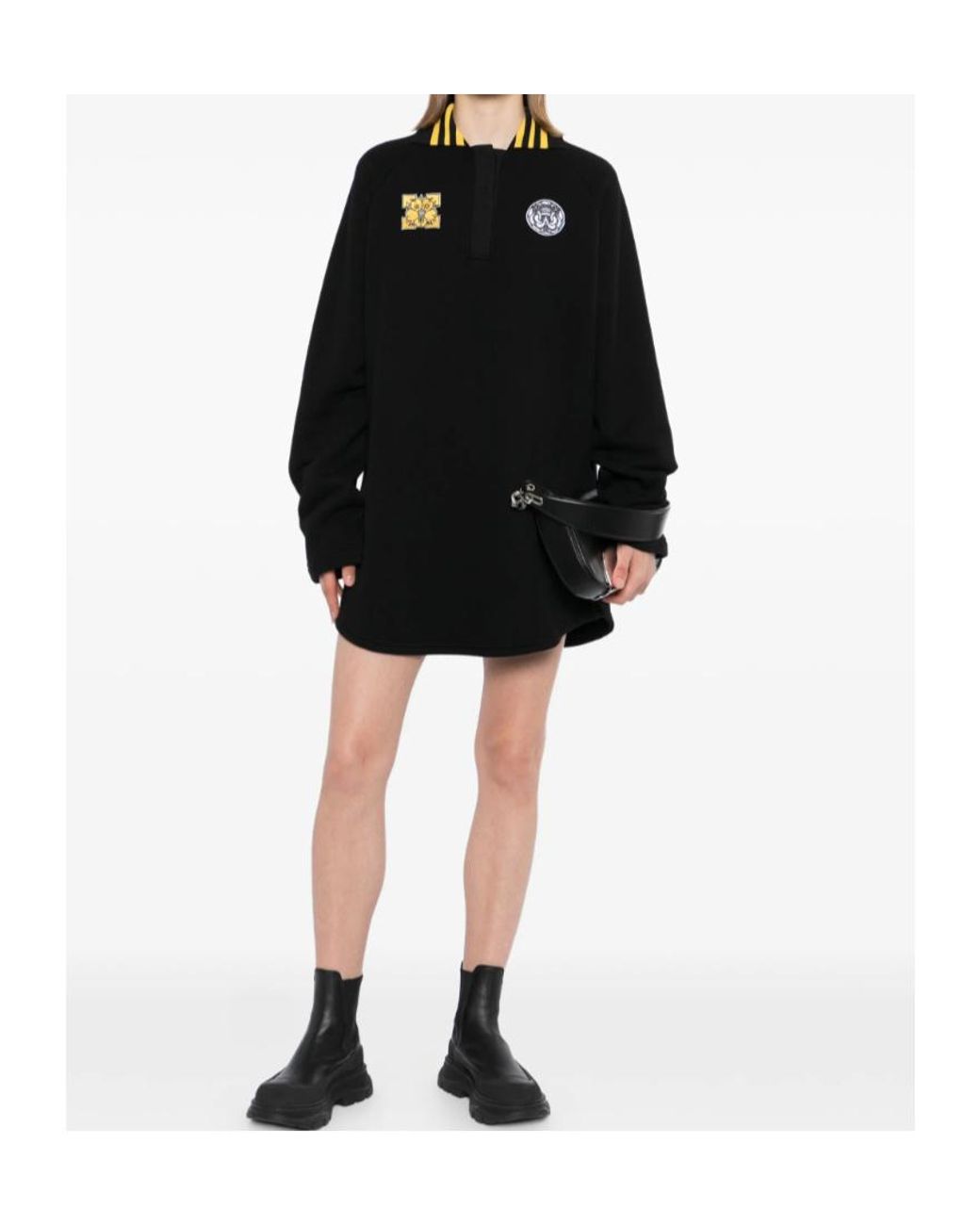 Off-White c/o Virgil Abloh Black Sporty Polo Sweatdress