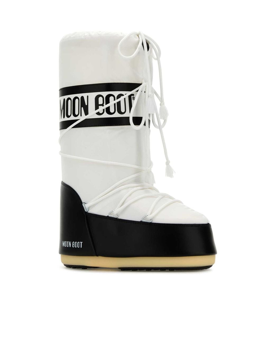 Moon Boot White Icon Logo Printed Lace-Up Boots for men