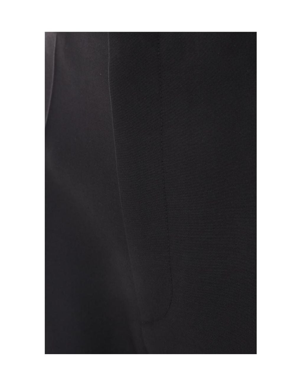 The Row Black Mid Rise Tailored Trousers