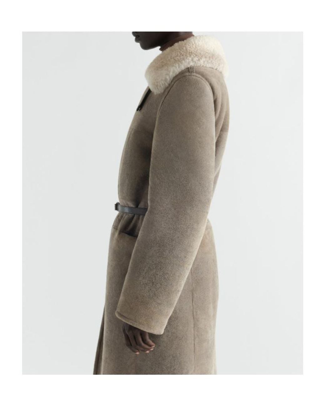 Lemaire Brown Long-Sleeved, Stand-Collar Coat