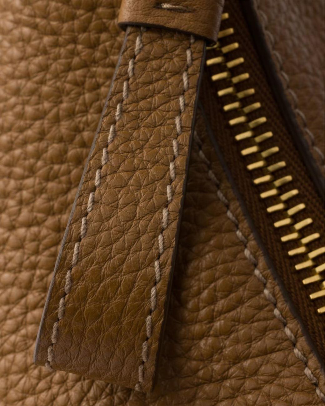 Prada Brown Logo-Lettering Zipped Shoulder Bag