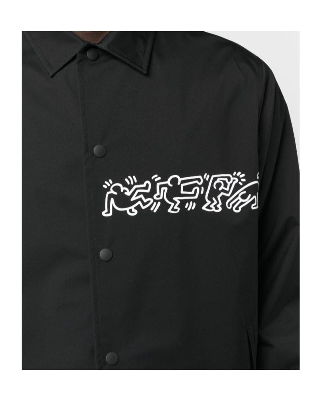 Junya Watanabe Black Printed Shirt-Style Casual Jacket for men