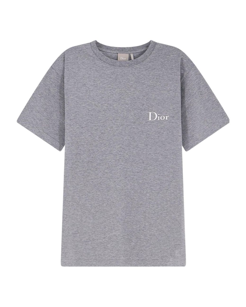 Dior Gray T-Shirt With Embroidery, Relaxed Fit for men