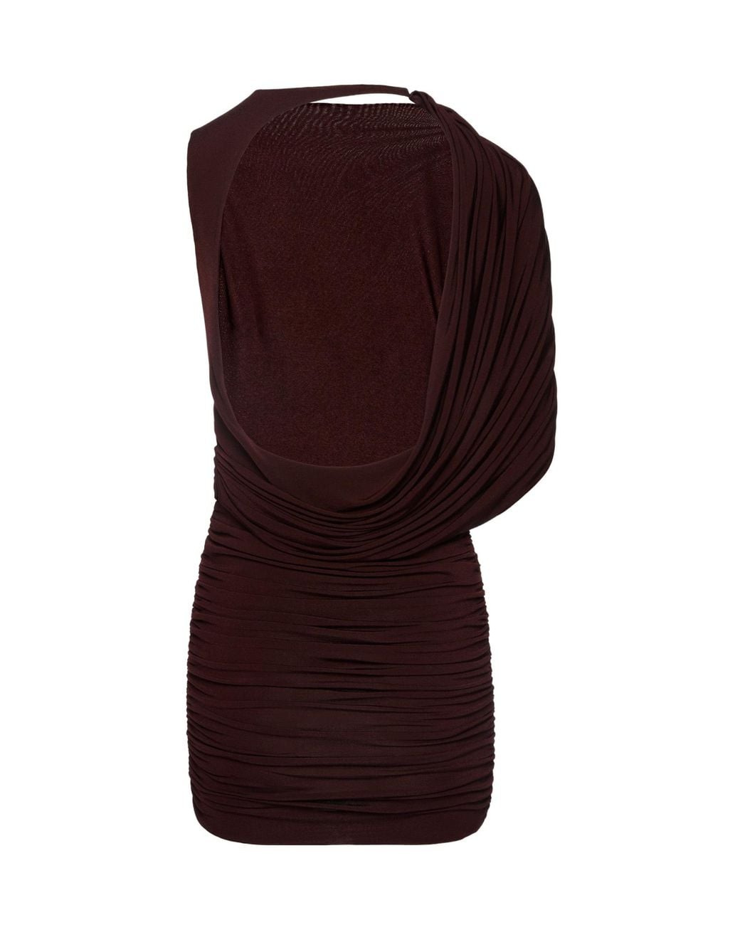 Magda Butrym Purple Asymmetrical Draped Mini Dress