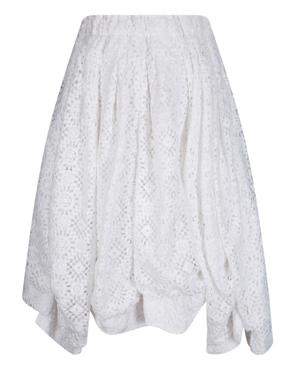Comme des Garçons White Comme Des Garçons Lace Overlay Pants