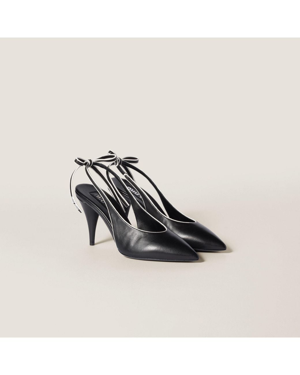 Miu Miu Black Sling Back Pump