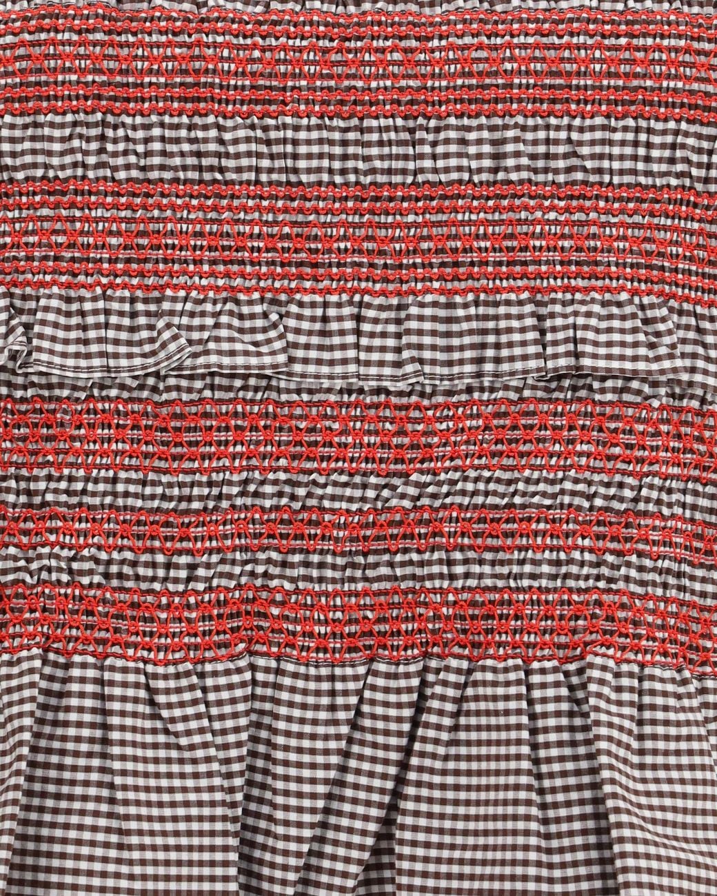 Ganni Red Elastic Printed Top With Ruching And Side Ties
