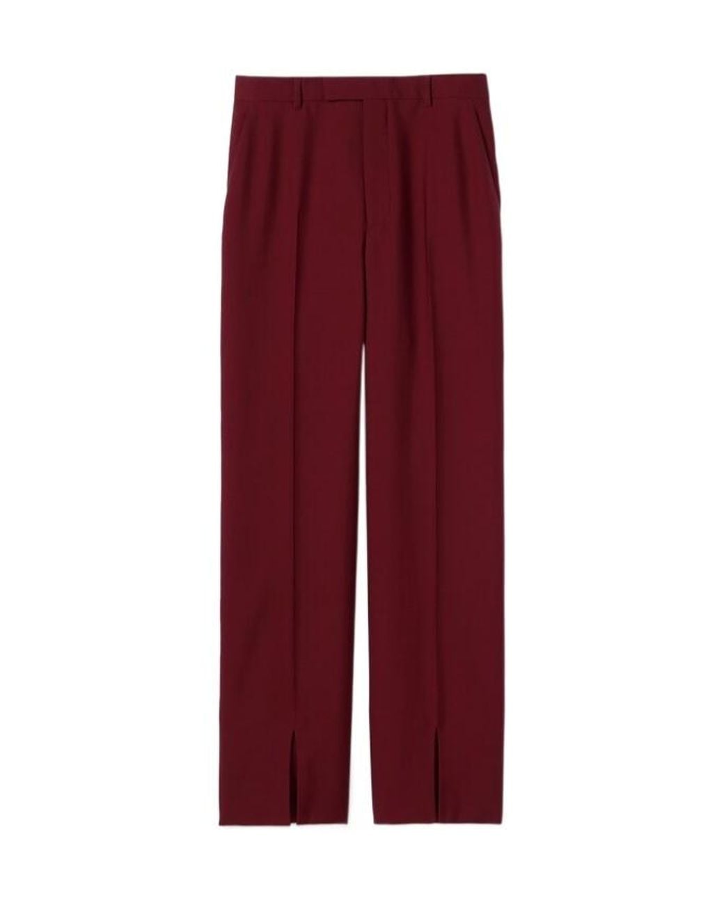 Gucci Red Straight-Leg Trousers