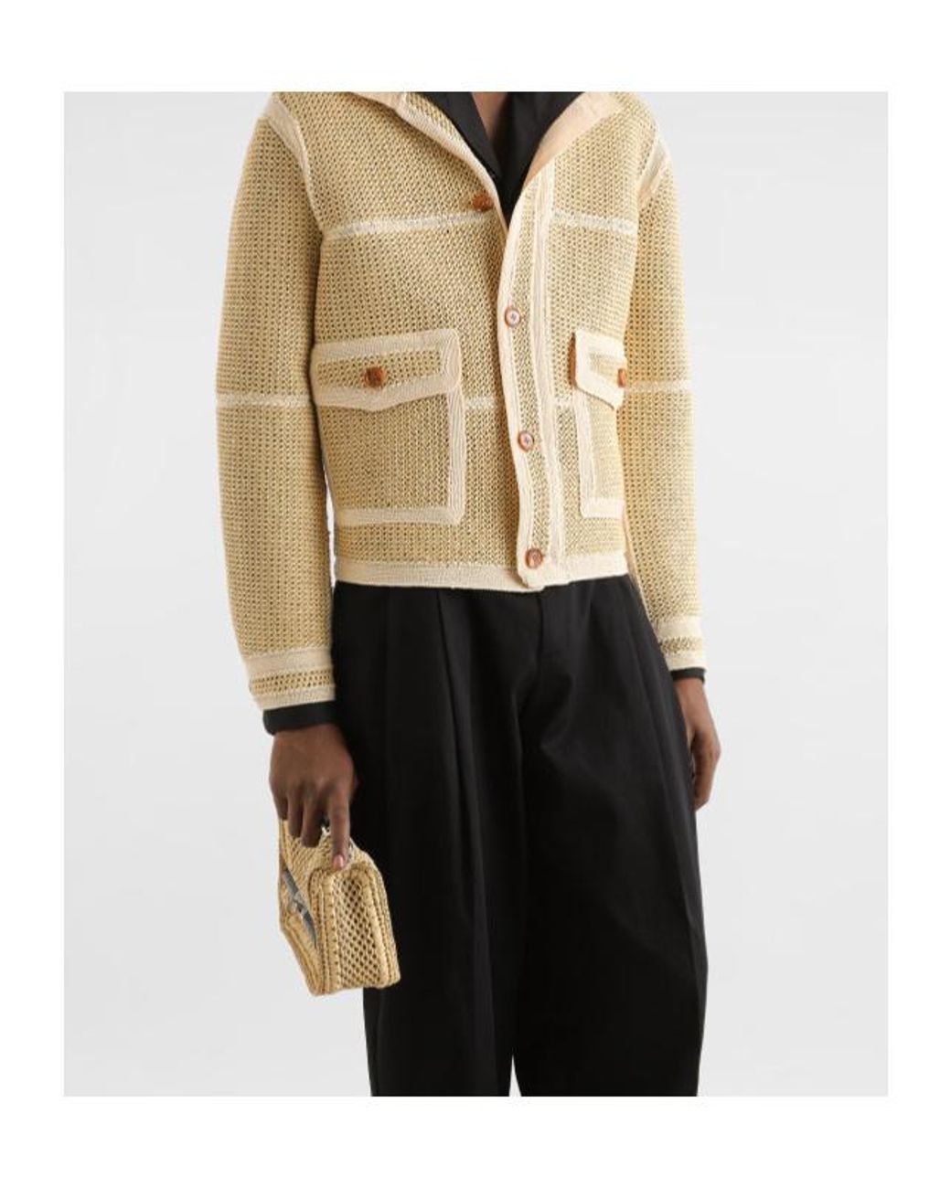 Dolce & Gabbana Natural Woven Marlene Shoulder Bag for men