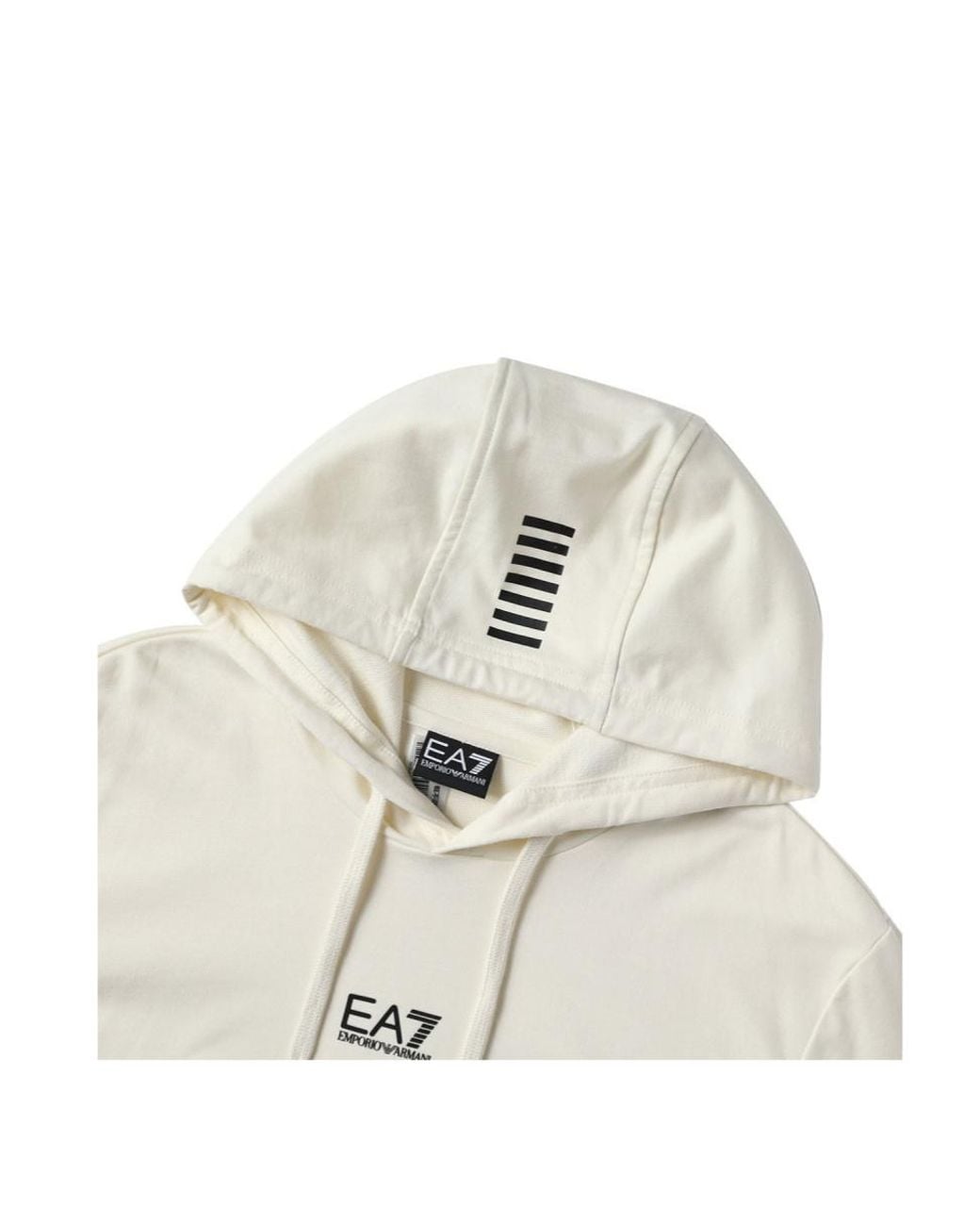 Emporio Armani White Logo-Print Hoodie for men