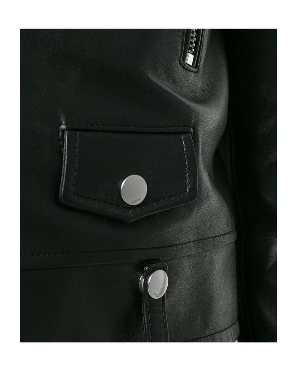 Saint Laurent Black Motorcycle Leather Jacket