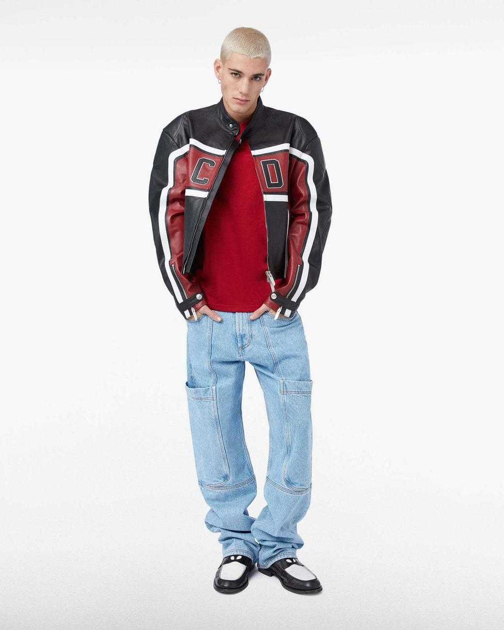 Gcds Blue Logo Patch Ultrapocket Jeans for men