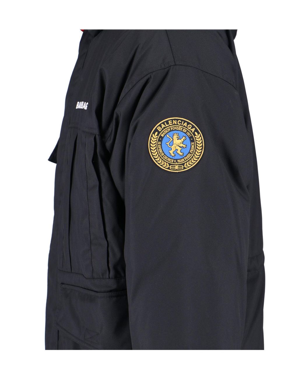 Balenciaga Blue Logo Reversible Down Jacket for men