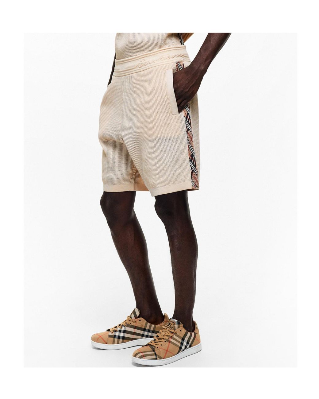Burberry Natural Knit Shorts for men