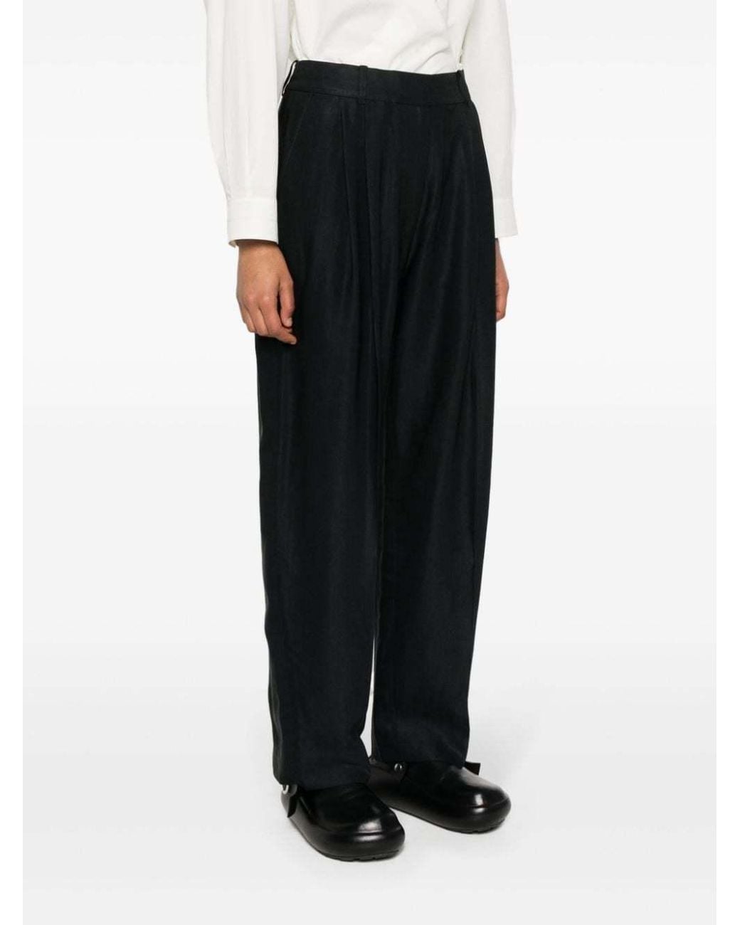 Studio Nicholson Black Sperro High-Waist Tapered Trousers