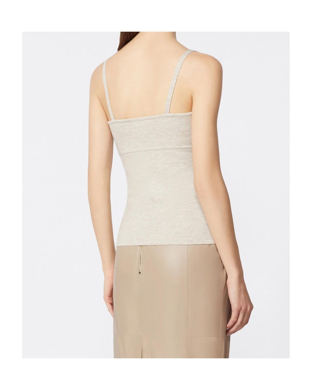 Max Mara White Spaghetti-Straps Tank Top