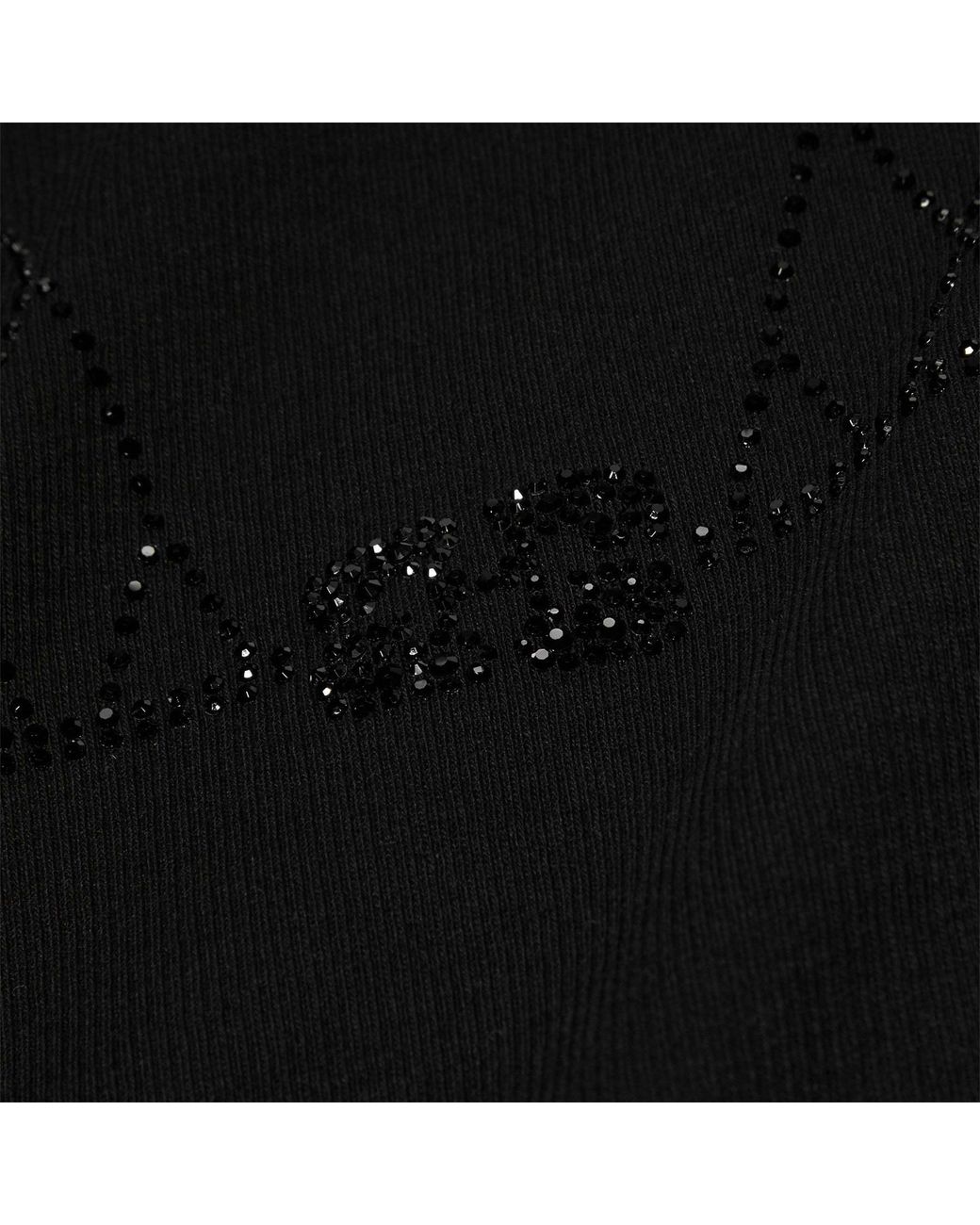 Ganni Black Roll-Neck Top