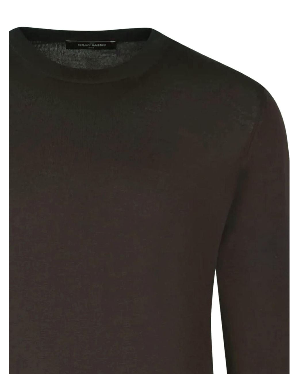 Gran Sasso Black Long-Sleeved Sweater for men