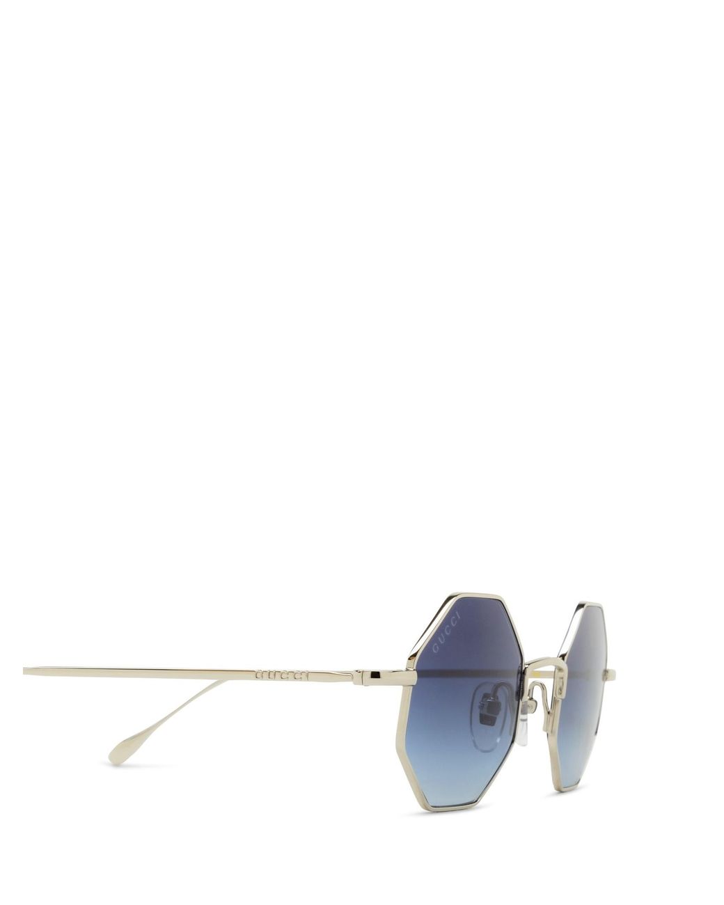 Gucci Blue Eyewear Geometric Frame Sunglasses for men