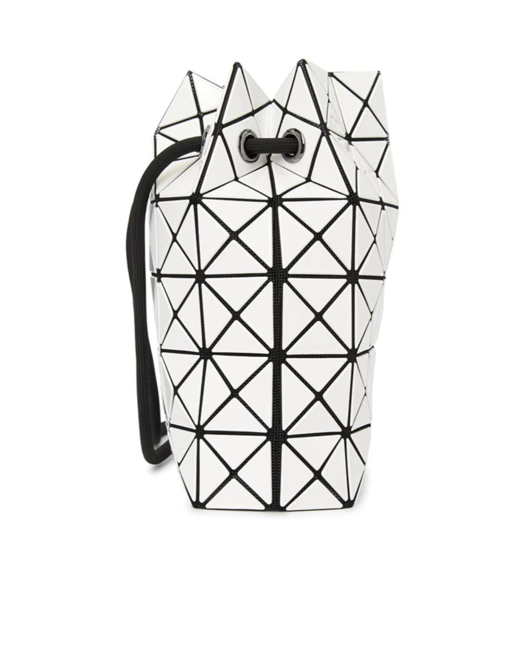 Issey Miyake White Geometric Shoulder Bag
