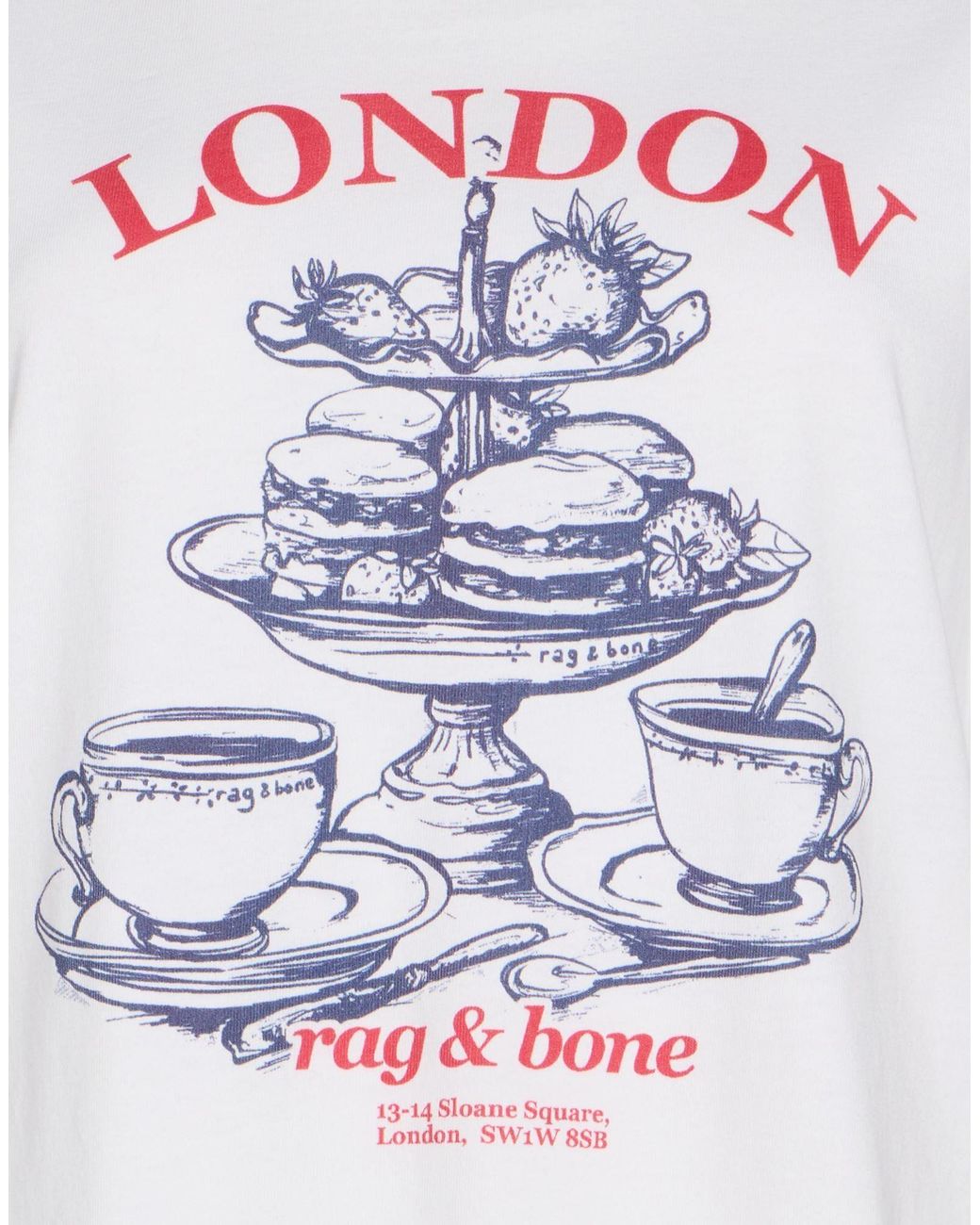 Rag & Bone White Printed T-Shirt