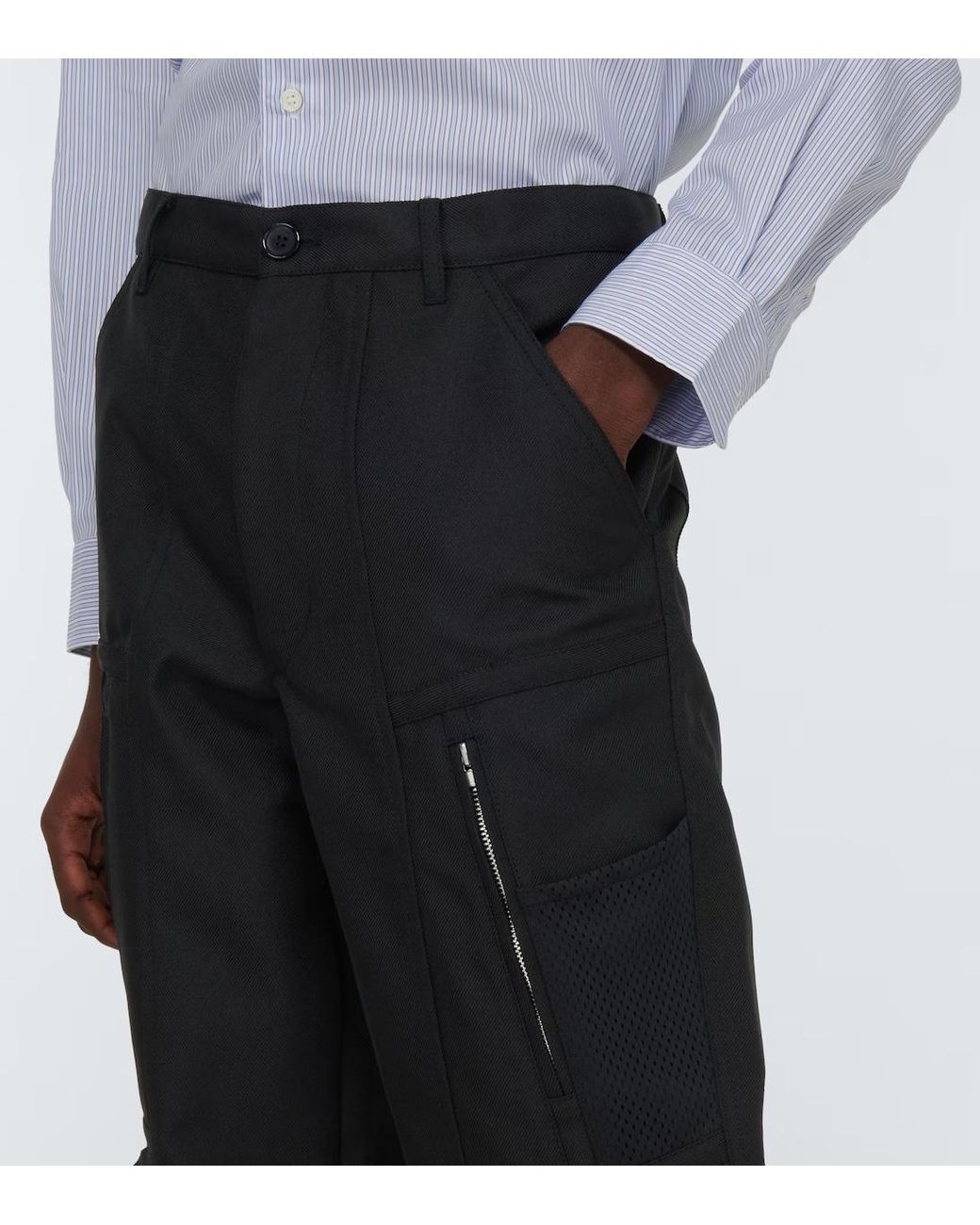 Comme des Garçons Black Twill Workwear Casual Pants for men