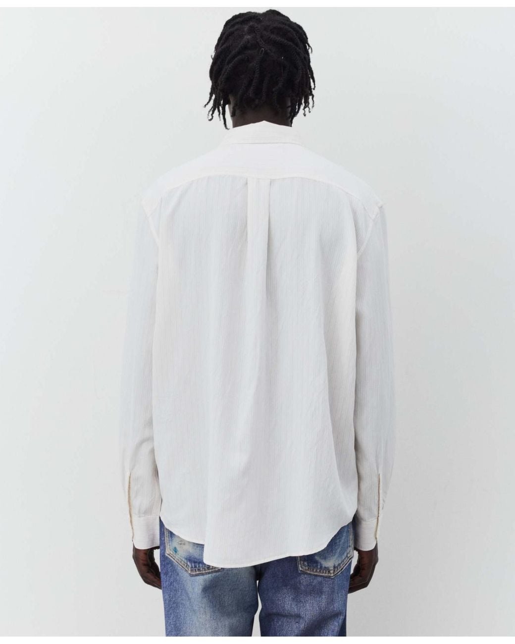 Our Legacy White Beyond Striped Shirt for men