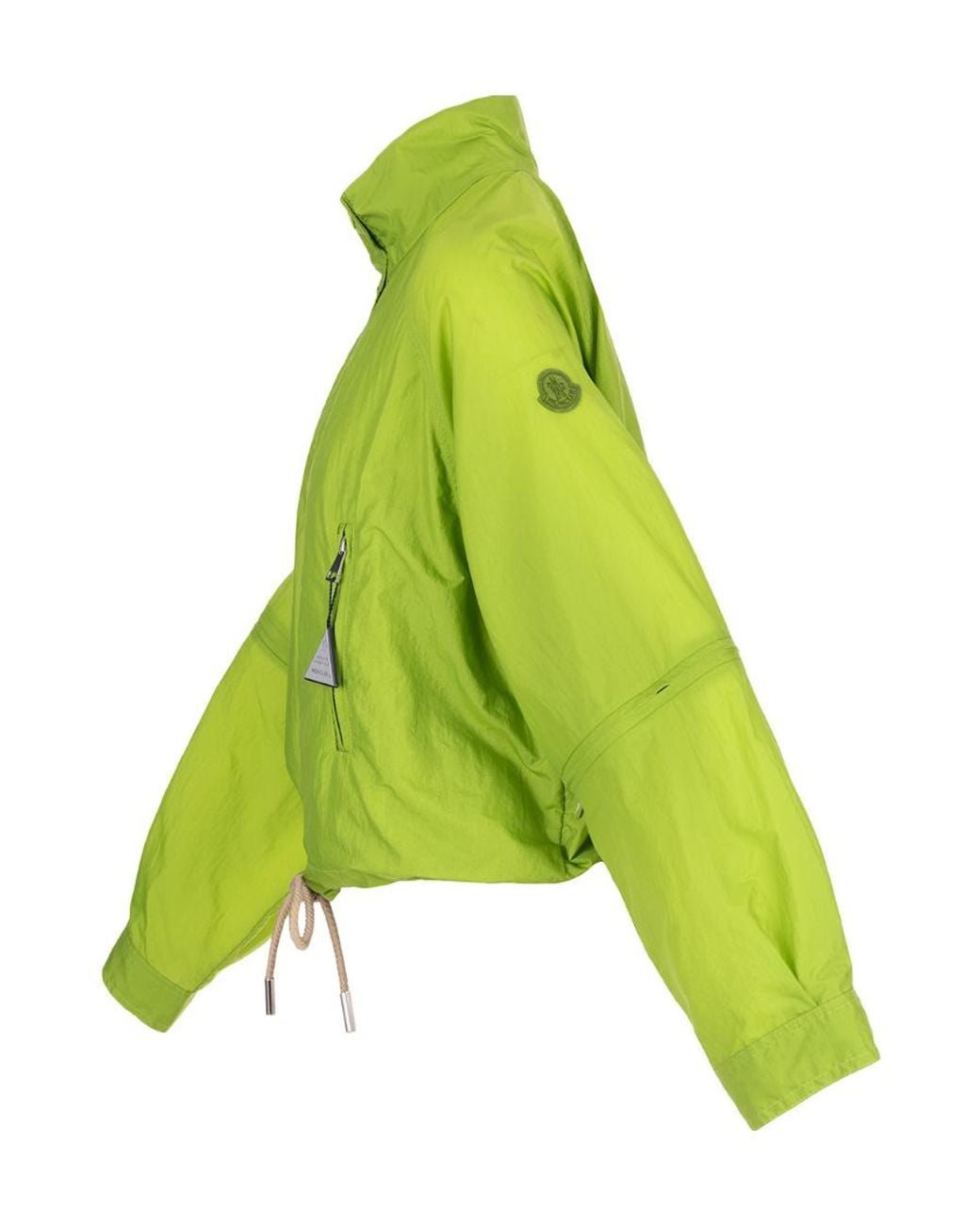 Moncler Green High-Neck Lightweight Jacket