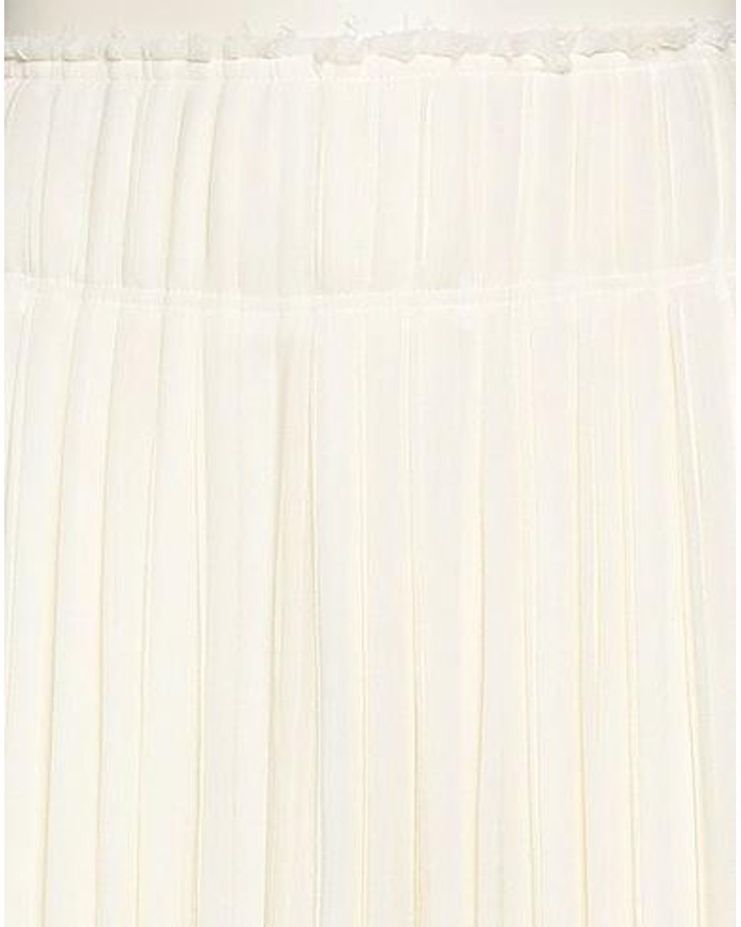 Chloé White Simple Pleated Skirt