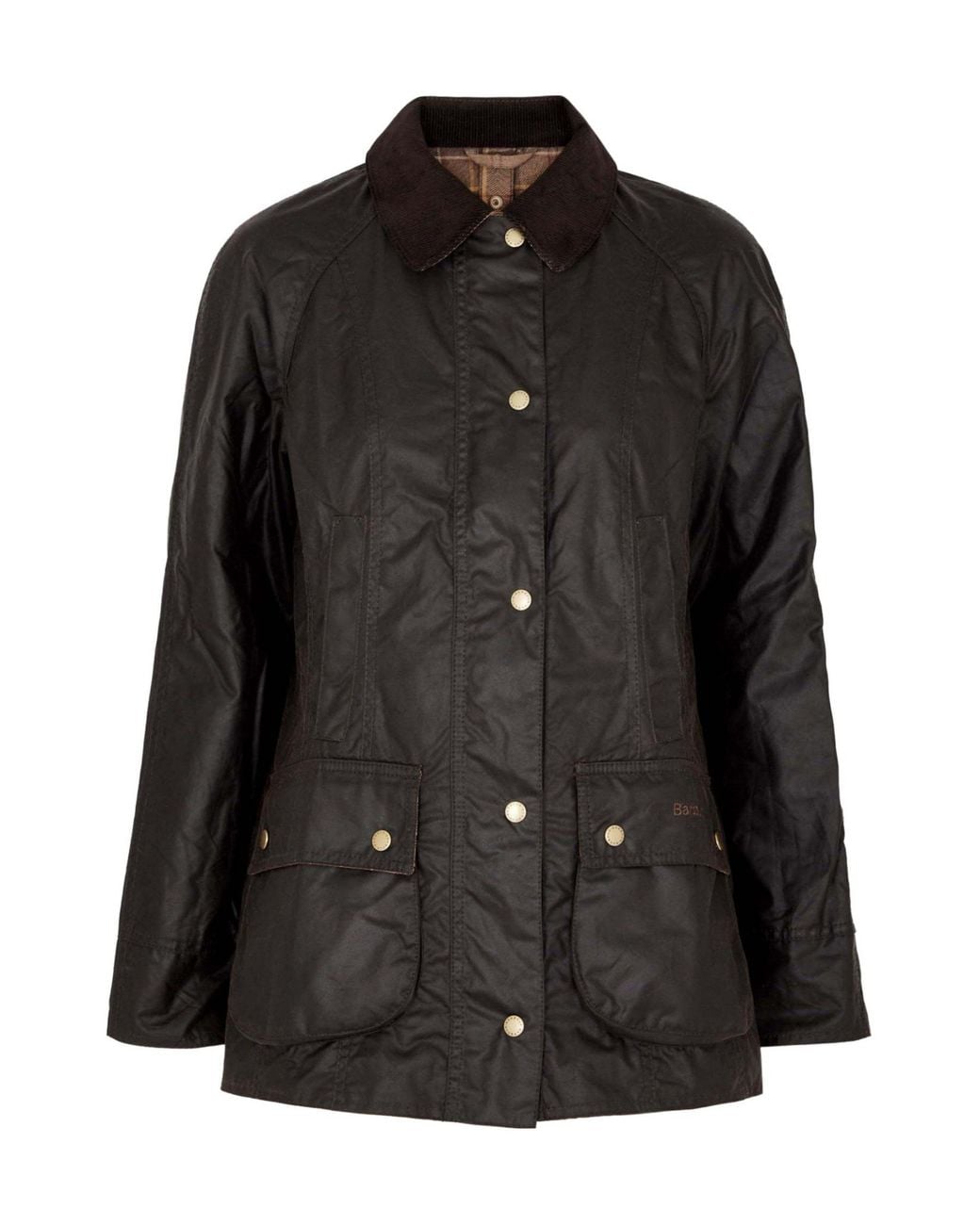 Barbour Black Slim Fit Wax Jacket