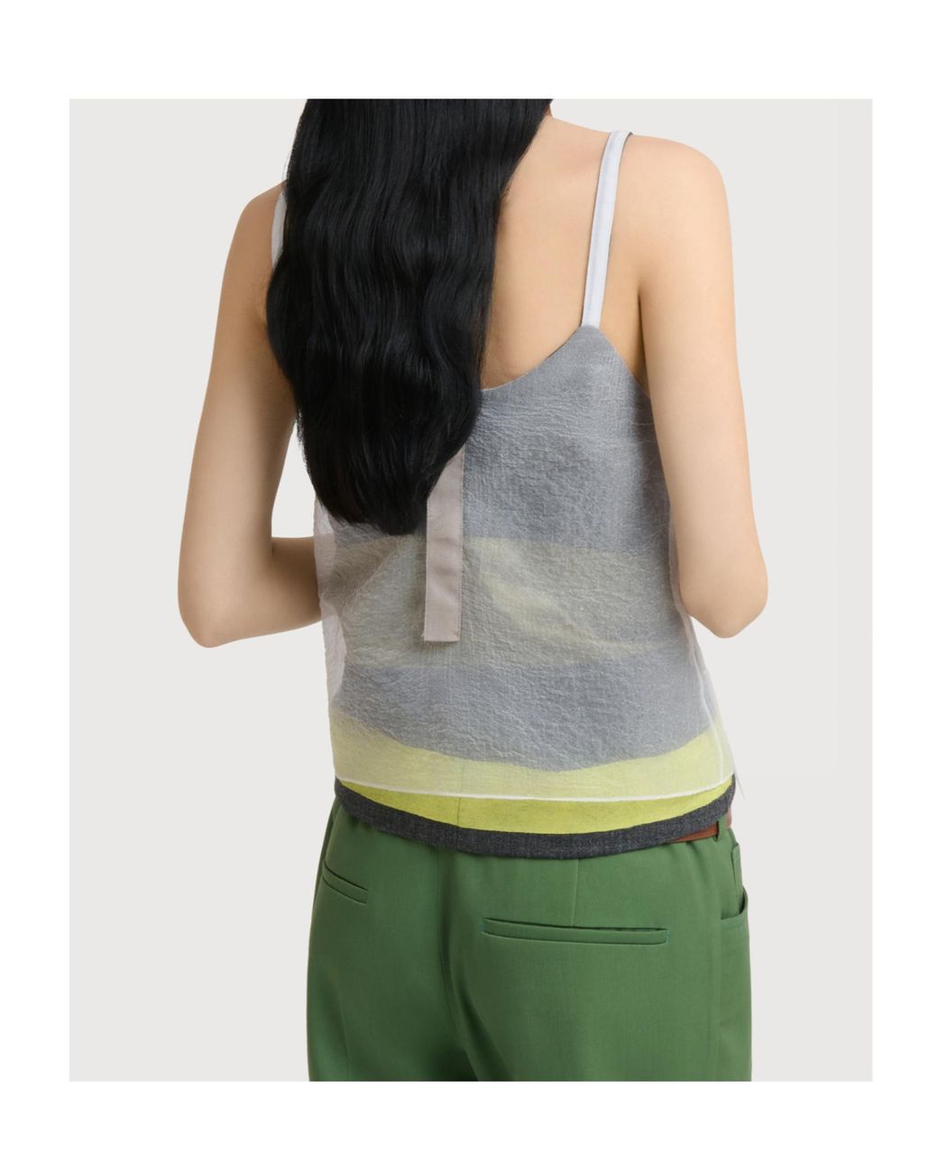 Marni Blue Sleeveless Layered Top